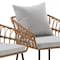 Flash Furniture Natural/Gray PE Rattan Wicker Patio Chairs, 2PK SB-1960-CH-GY-GG - alternate 4